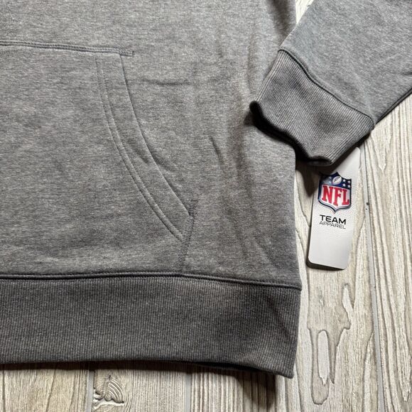 Green Bay Packers Fleece Hoodie Men’s XL Gray Spellout Logo NFL Team Apparel New - Picture 4 of 10